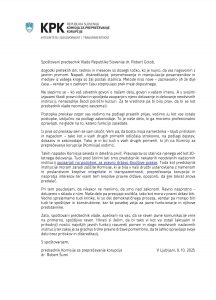 pismo predsedniku vlade